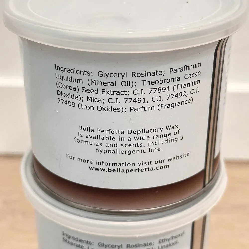 Lot 3 Bella Perfetta Depilatory Wax Lavender Chocolate 400ml 14oz Professional